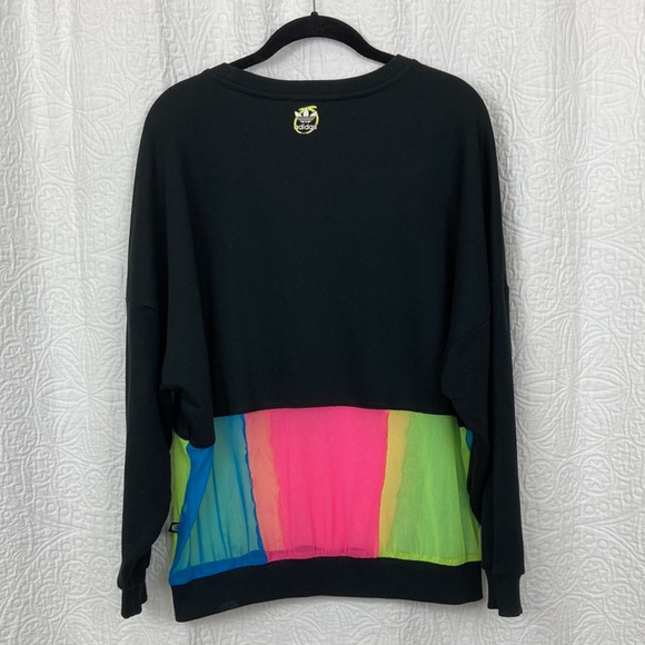 Adidas Rita Ora Women's Black Sweatshirt with Multicolor Sheer Accents - Picture 2 of 16